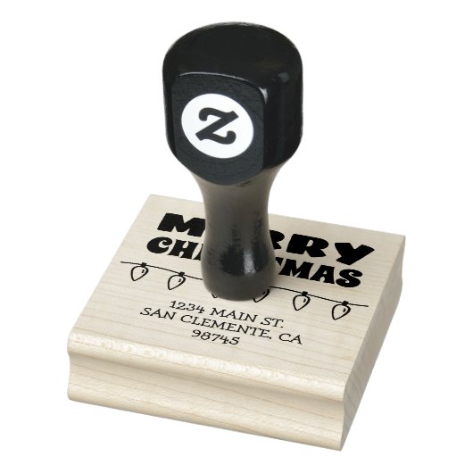 Adres voor retourzending met kerst rubberstempel (Stempel)