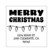 Adres voor retourzending met kerst rubberstempel (Afrduk)