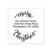 Adres voor retourzending met kerst rubberstempel (Afrduk)