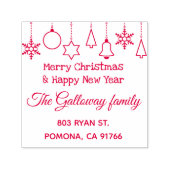 Adres voor retourzending met kerst  zelfinktende stempel (Design)