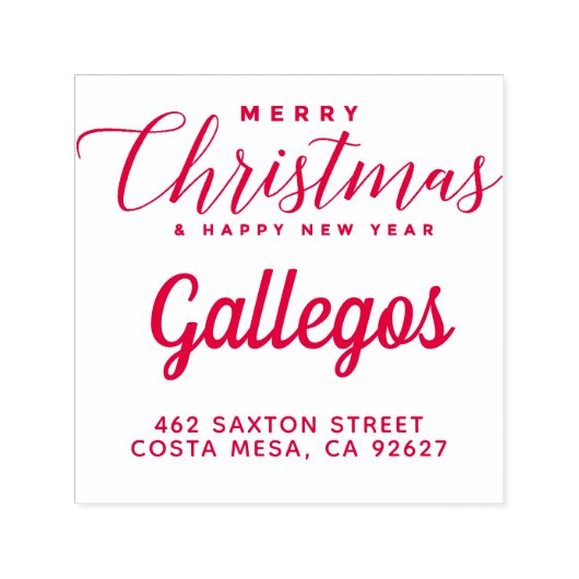 Adres voor retourzending met kerst  zelfinktende stempel (Design)