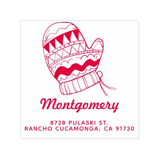 Adres voor retourzending met kerst zelfinktende stempel (Design)