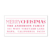 Adres voor retourzending met kerst  zelfinktende stempel (Design)