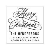 Adres voor retourzending met kerst  zelfinktende stempel (Design)