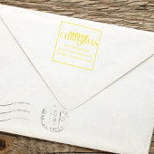 Adres voor retourzending met prettig kerstscript  zelfinktende stempel