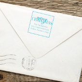 Adres voor retourzending met prettig kerstscript  zelfinktende stempel