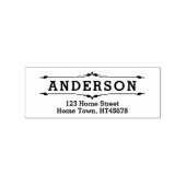 Adres voor sierretourzending in blokletters rubberstempel (Afrduk)