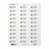 Adres voor strandliefhebbers etiket (Full Sheet)