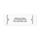 Adres voor terugdraaiend ontwerp etiket (Voorkant)