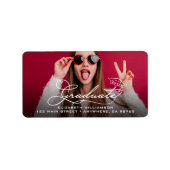 Adres voor teruggave van afstuderen foto etiket (Voorkant)