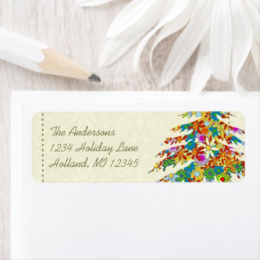 Adres voor teruggave van bloem etiket (Insitu)