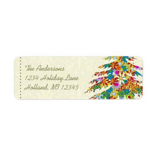 Adres voor teruggave van bloem etiket (Voorkant)