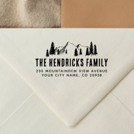 Adres voor teruggave van de naam van de kettingfam rubberstempel