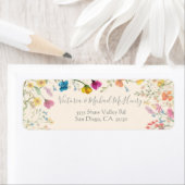 Adres voor terugkeer Wildflower Boho Floral Garden Etiket (Insitu)