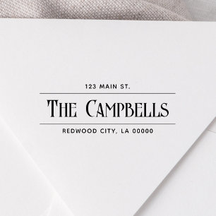 adres voor terugzending van grafische familie zelfinktende stempel