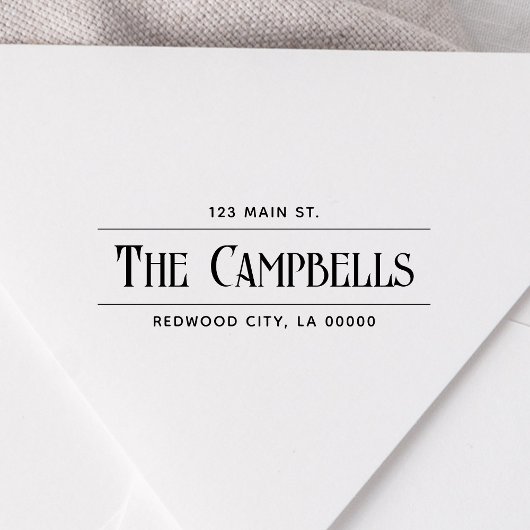 adres voor terugzending van grafische familie zelfinktende stempel