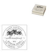  adres voor Tropische Kerstmis Rubberstempel (Gestempeld)