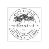  adres voor Tropische Kerstmis Rubberstempel (Afrduk)