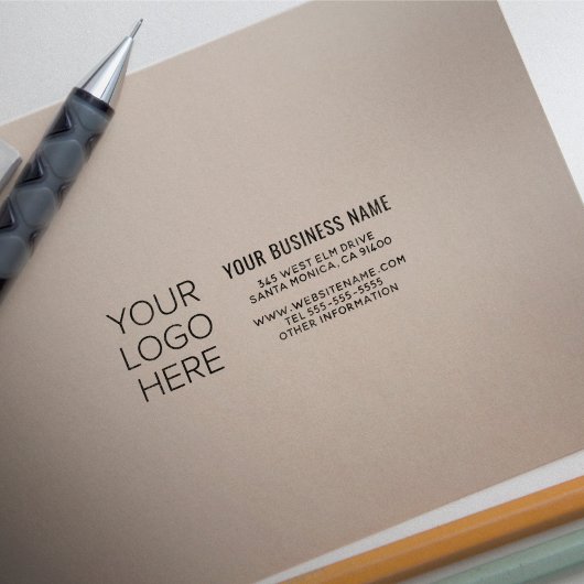 Adres voor zakelijke logo  zelfinktende stempel