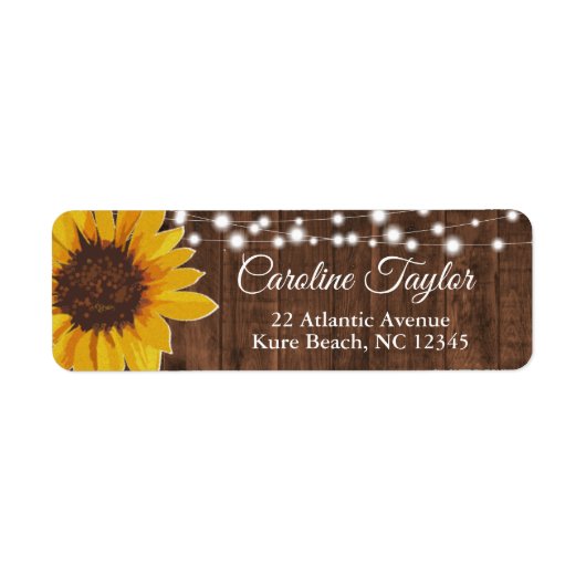 Adres Vrijgezellenfeest Zonnebloem & Kaarlichten Etiket (Voorkant)