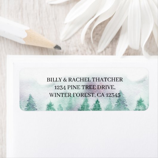 Adres waterverf bos etiket (Insitu)