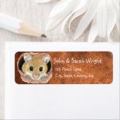 Adres waterverf Cute Mouse Animal Etiket (Insitu)