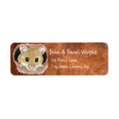 Adres waterverf Cute Mouse Animal Etiket (Voorkant)