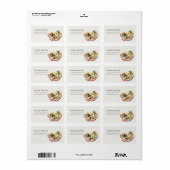 Adres Waterverf Elegant Egg Basil Pizza Party Etiket (Full Sheet)