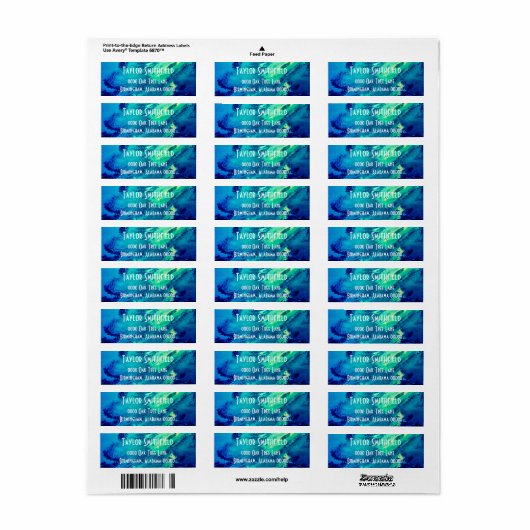 Adres waterverf etiket (Full Sheet)