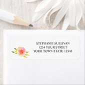 Adres waterverf Floral Return Etiket (Insitu)