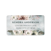 Adres waterverf Flowers Etiket (Voorkant)