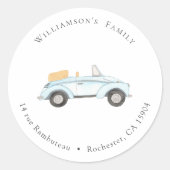 Adres Waterverf House Wedding Ronde Sticker (Voorkant)