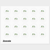 Adres Waterverf House Wedding Ronde Sticker (Vel)