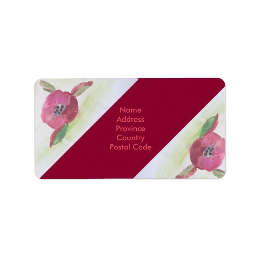 Adres waterverf Label (Voorkant)