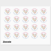 Adres waterverf Spring Flowers Ronde Sticker (Vel)