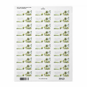 Adres Waterverf Tropical Coastal Palm Trees Etiket (Full Sheet)