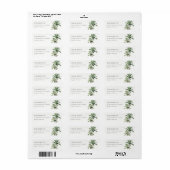 Adres Waterverf Tropische handpalm bomen Etiket (Full Sheet)