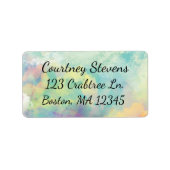 adres waterverf wolken etiket (Voorkant)