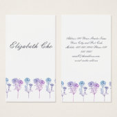 Adres wijzigen - anjers visitekaartje (Voorkant /achterkant)