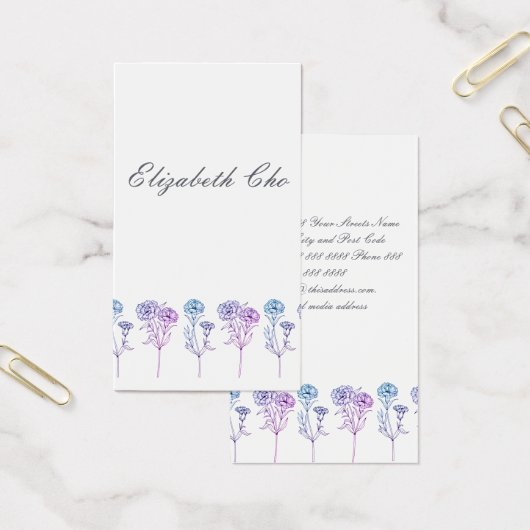 Adres wijzigen - anjers visitekaartje (Kantoor)