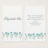 Adres wijzigen - anjers visitekaartje (Voorkant /achterkant)