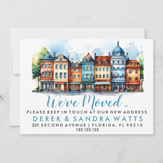 Adres wijzigen dat we zijn verhuisd kaart (Voorkant)