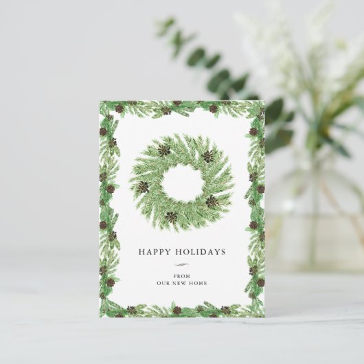 Adres wijzigen | Kerstfeestdag — Wreater Feestdagenkaart (Staand voorkant)