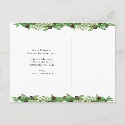 Adres wijzigen | Kerstfeestdag — Wreater Feestdagenkaart (Achterkant)