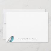 Adres wijzigen Schattige Birds Home Sweet Home Aankondiging (Achterkant)