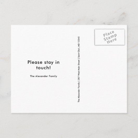 Adres wijzigen Schattige Birds Home Sweet Home Aankondigingskaart (Achterkant)