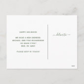 Adres wijzigen | Snowy-kersthuis Feestdagenkaart (Achterkant)