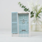 Adres wijzigen - 'Voordeur met hart' Briefkaart (Staand voorkant)