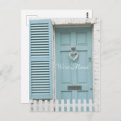 Adres wijzigen - 'Voordeur met hart' Briefkaart (Voorkant / Achterkant)