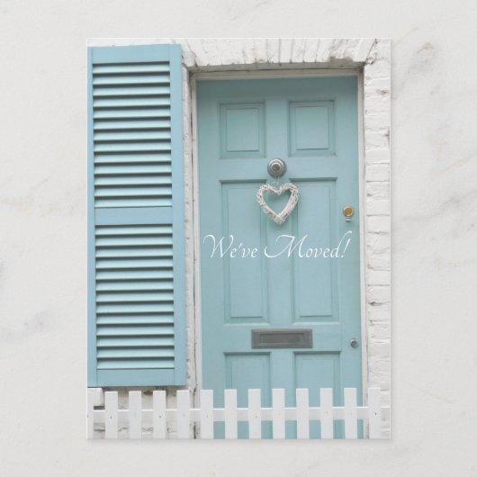 Adres wijzigen - 'Voordeur met hart' Briefkaart (Voorkant)